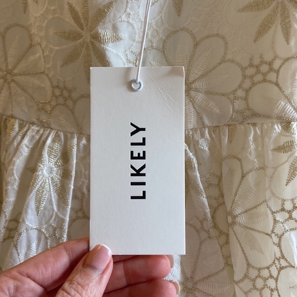 Likely Mayella dress in cream and gold size 8 NWT - Picture 5 of 8